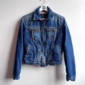 Y2K Replay (Jeans) Padded Cropped Jean Jacket